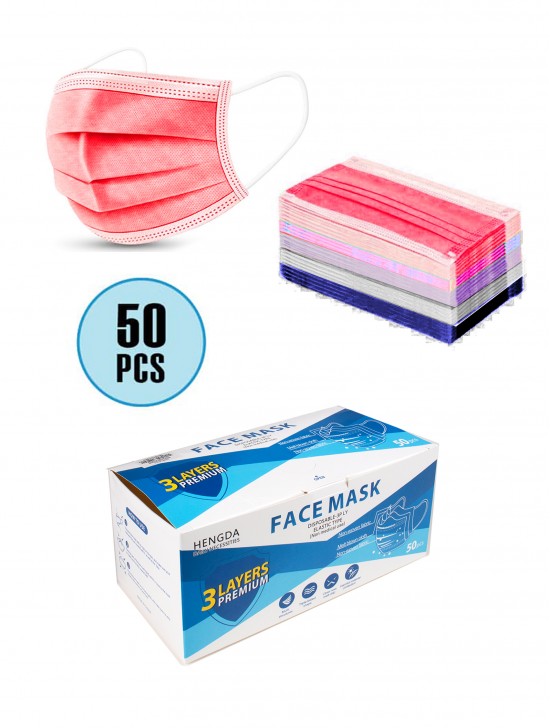 Disposable 3-Ply Protective Mask (50 Pcs)